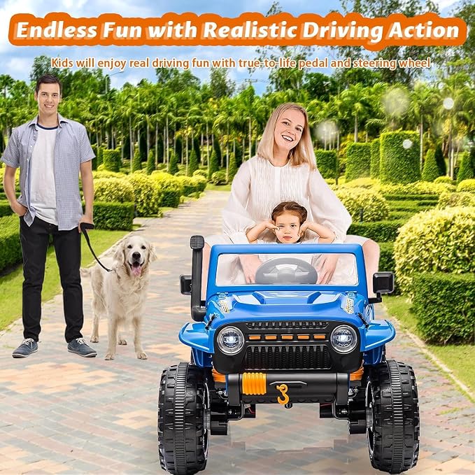 Hetoy 24V 2 Seater Ride On Car for Kids, Electric Truck - Image 4