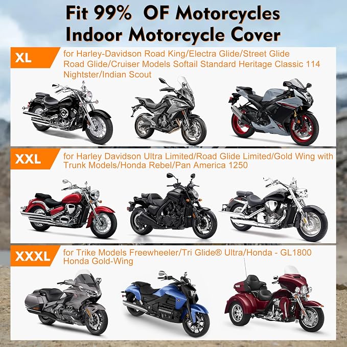Indoor Motorcycle Cover, Soft Stretch Elastic Dustproof Protection Windproof - Image 4