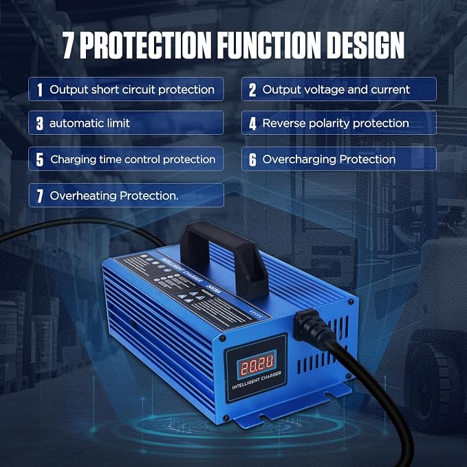 Forklift Battery Charger 24V 30A Automatic Smart Charger, Automotive Battery - Image 2