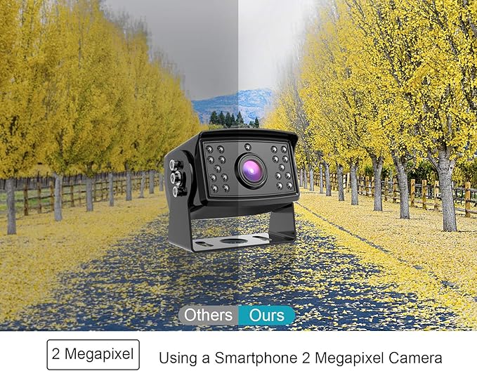 Fookoo Ⅱ HD 1080P 9" Wired Backup Camera System, 9-inch DVR Dual Split Screen - Image 3