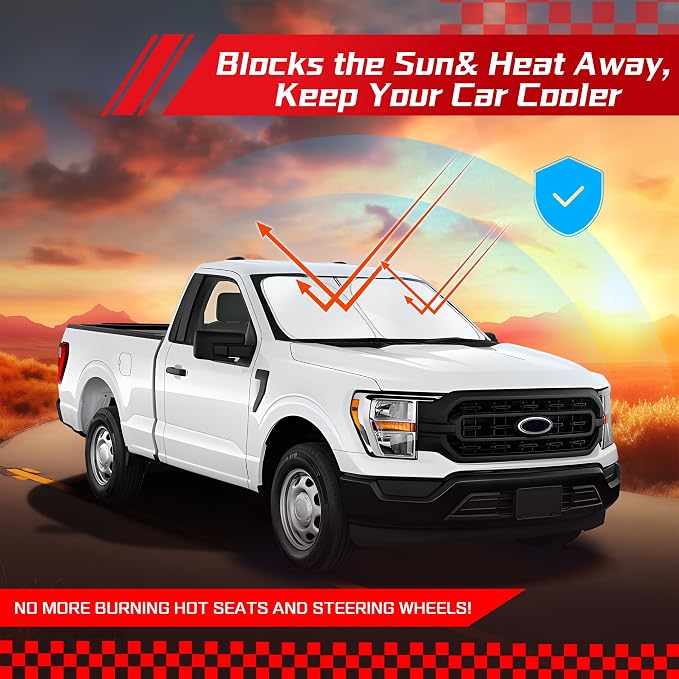 ARISMOTOR Windshield Sun Shade for Ford F-150 F150 2021-2025, Custom Fit - Image 7