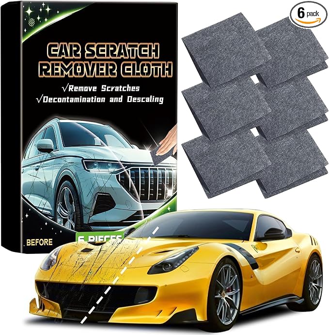 Car Scratches Remover, 6 Pack 2025 Nano Sparkle Cloth by Tiantanghu