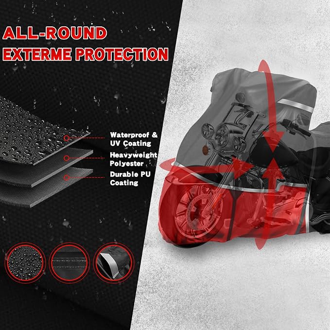 420D Waterproof Motorcycle Cover Replace - Image 4