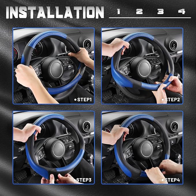 SEG Direct Car Steering Wheel Cover - Image 6