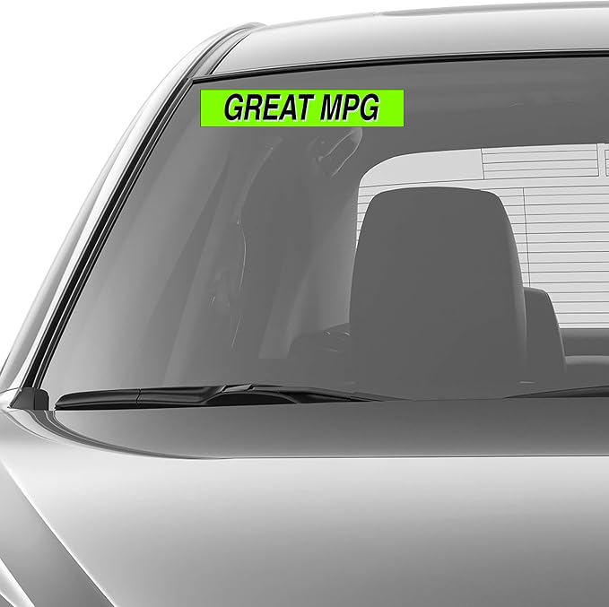 Ez-line Vinyl Windshield Stickers 3 Dozen 15 Inch Chartreuse Slogan Dealership - Image 2