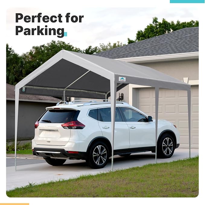 ADVANCE OUTDOOR Adjustable 10x20 ft Heavy Duty Carport Car Canopy Garage Boat - Image 6