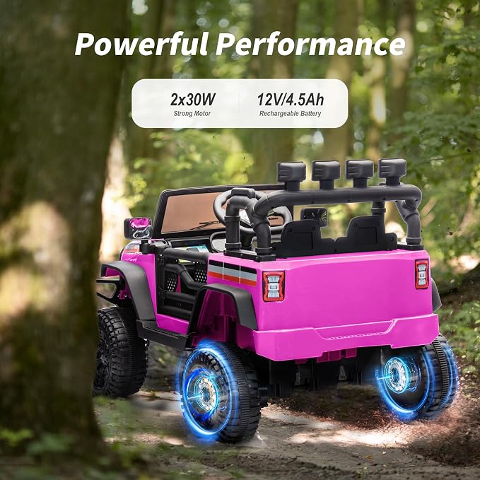 12V Kids Ride on Car Truck, Kids Electric Vehicles Car Ride on Toy - Image 4
