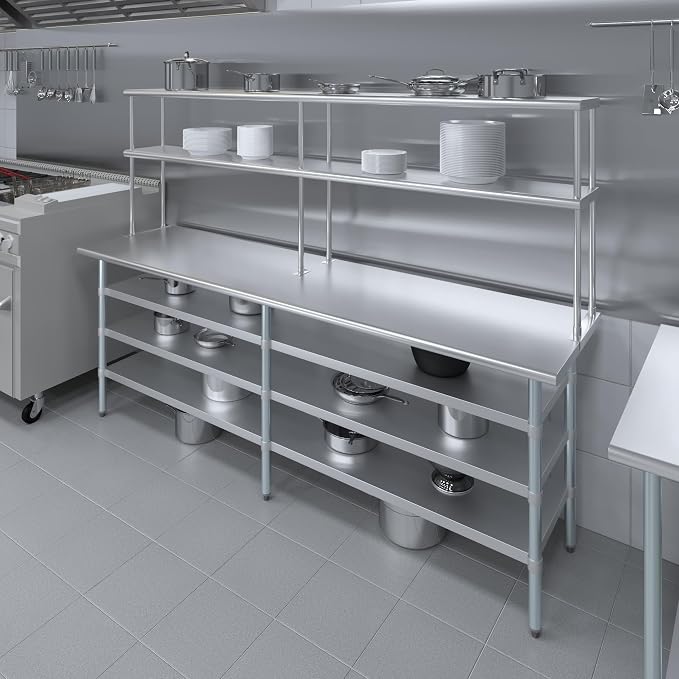 Amgood 24" x 60" Stainless Steel Work Table - Image 4