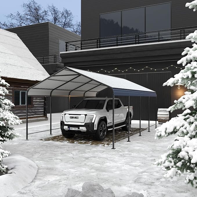 STHOUYN Car Ports 12x20 Heavy Duty Metal Carport Kit, UPF50+ UV Protection - Image 8