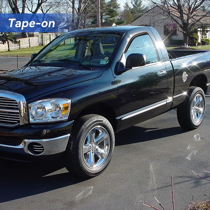 Window Visors Rain Guards for 2002-2008 Dodge Ram 1500 Regular Cab, Out-Channel - Image 4