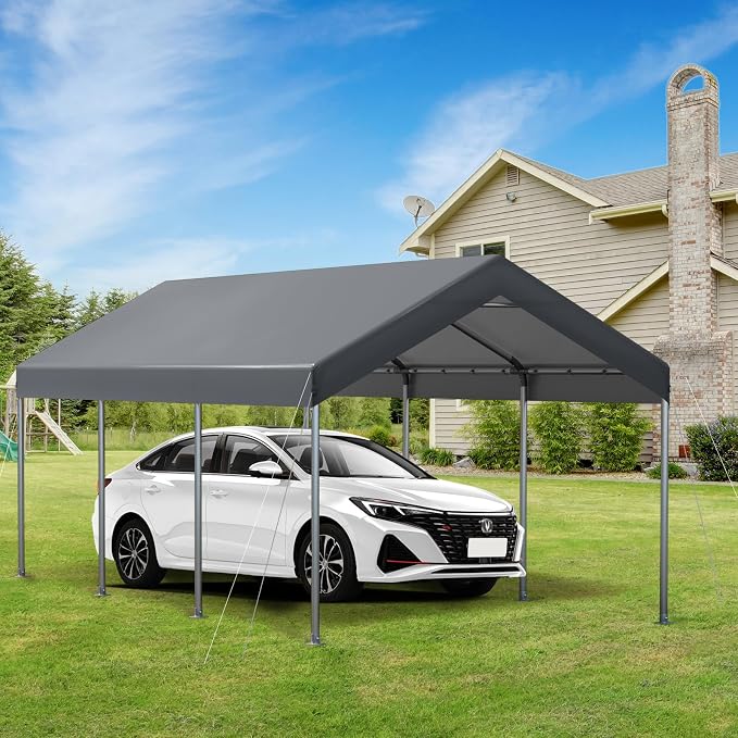 10X20 Ft Heavy Duty Carport Canopy, Portable Garage, Car Tents, Reinforced - Image 4