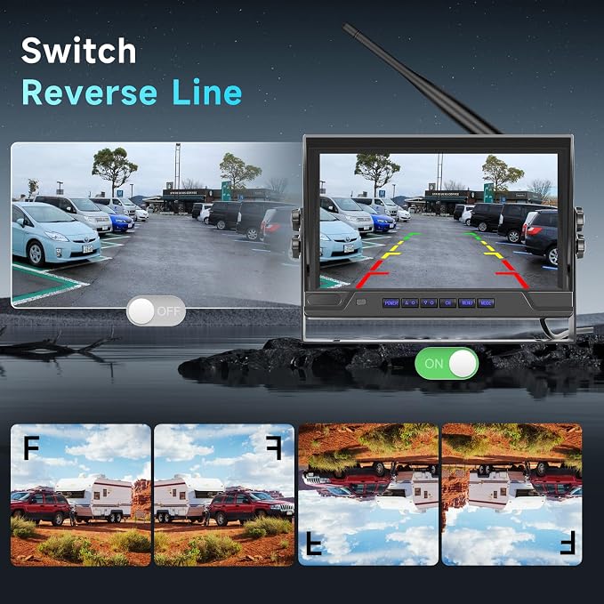 Hodozzy Wireless Backup Camera Digital System Kit, 9 Inch Dual Split Screen - Image 7