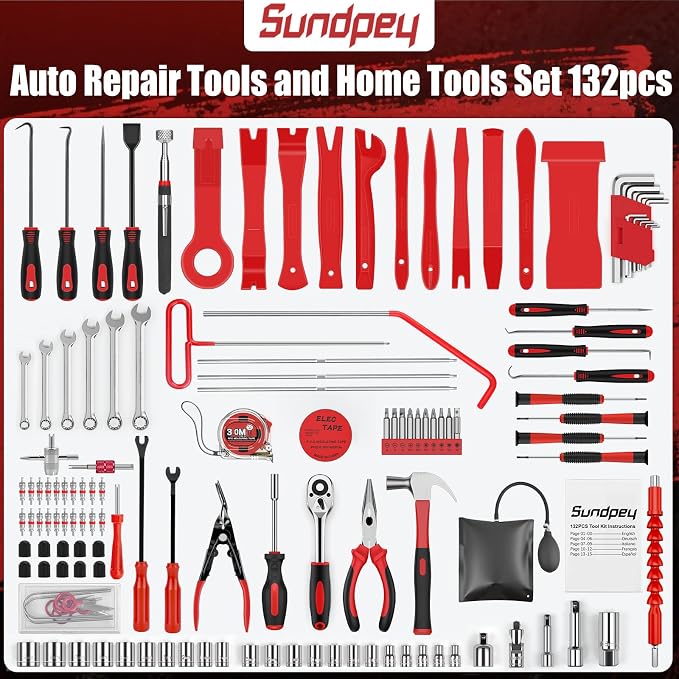 Sundpey 132-PCs Car Tool Kit - Image 2