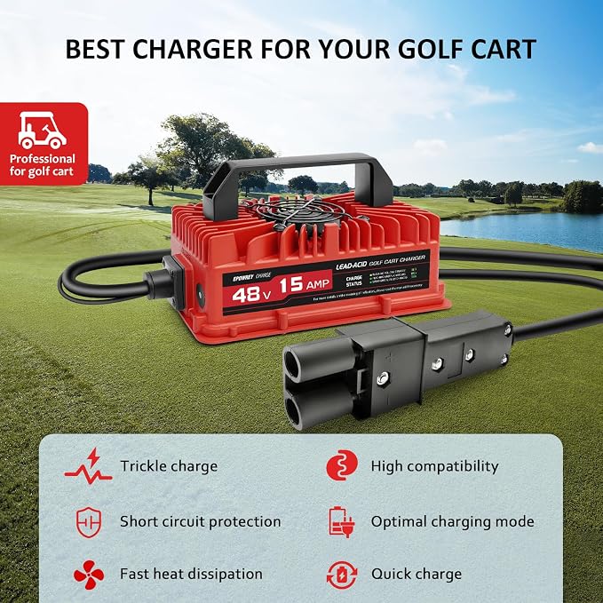 15 Amp 48 Volt Golf Cart Battery Charger - Image 2