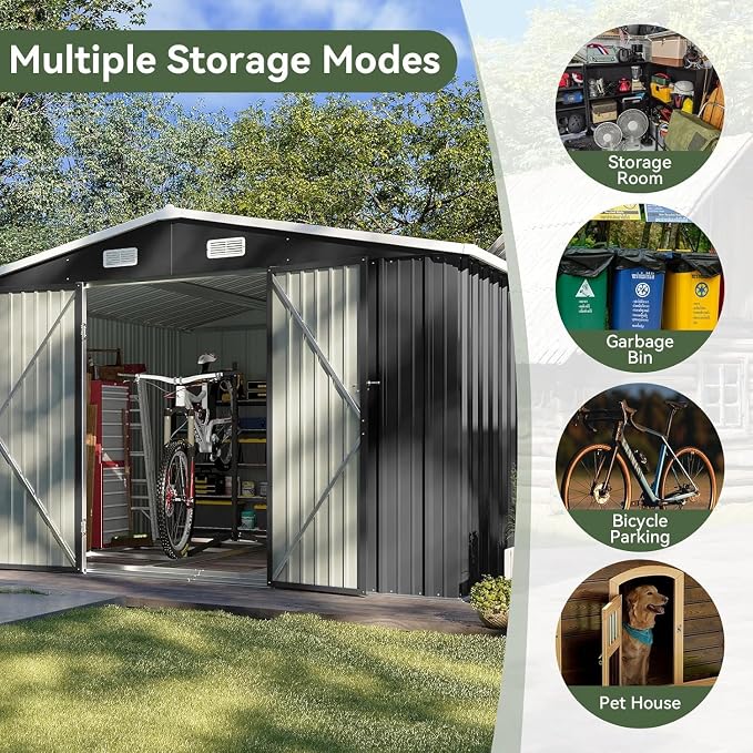 10x10 FT Shed Outdoor Storage Shed - Image 6