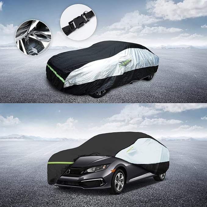 Universal Sedan Car Cover Fit for Toyota Corolla, Honda Civic, Nissan Sentra - Image 6