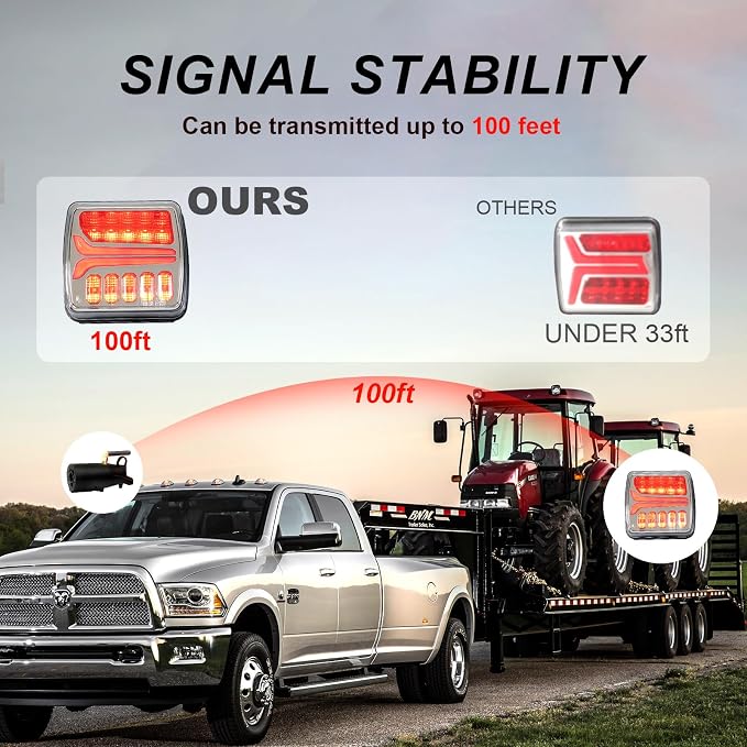 Agrieyes Wireless Trailer Lights, Magnetic LED Trailer Light Rechargeable - Image 10