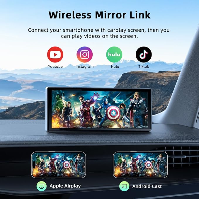 LAMTTO 9.26-inch Wireless CarPlay Screen - Image 5