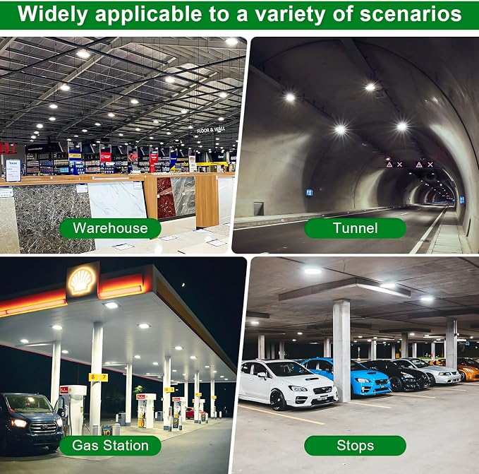 OSTEK LED Garage Light 30W/40W/60W LED Carport Canopy Lights 5000K 90-277V IP65 - Image 6