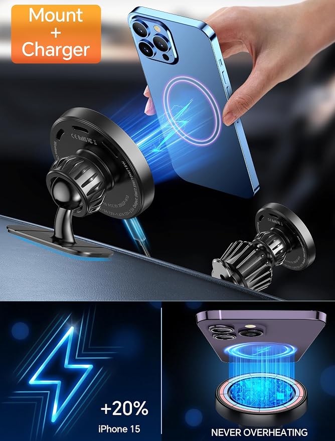 Kaistyle for MagSafe Car Mount Charger【Stronger Magnets】 iPhone Magnetic - Image 8