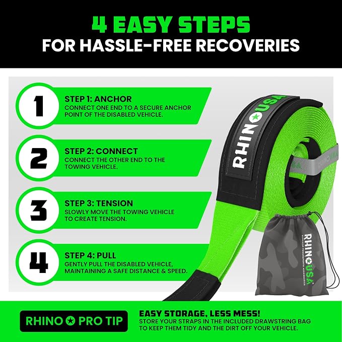 Rhino USA Recovery Tow Strap - Image 6