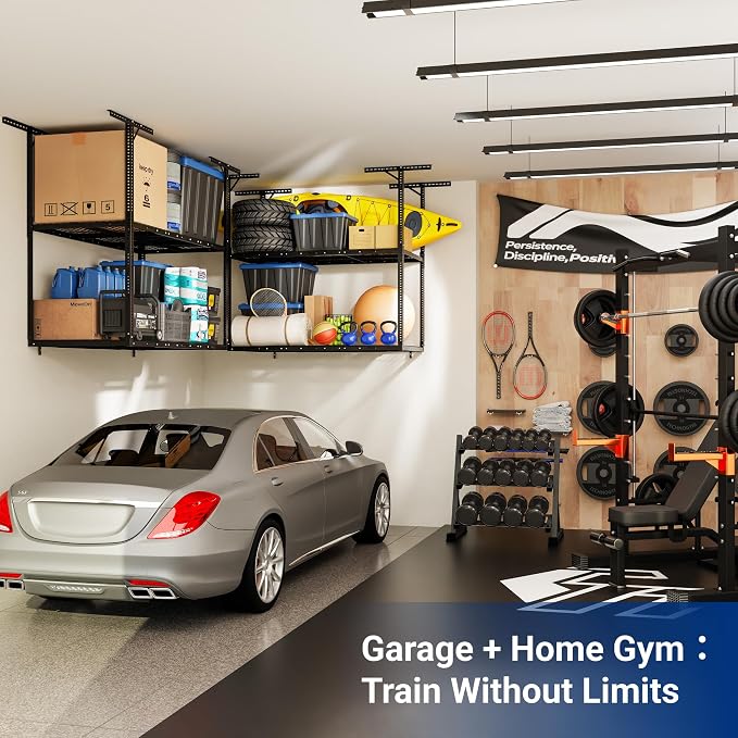 FLEXIMOUNTS 3x6 2-Tier Overhead Garage Storage Rack – Adjustable Heavy Duty - Image 7