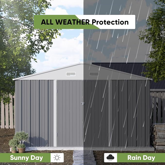 Patiowell 10' x 10' Metal Storage Shed - Image 3