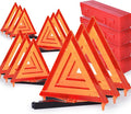 12 Pack Warning Triangle DOT Approved, Foldable Emergency Safety Reflective by SAFEMATE