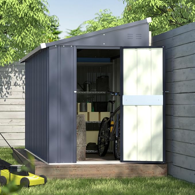 BlueWish 4'x10' Storage Shed, Outdoor Storage Shed - Image 6