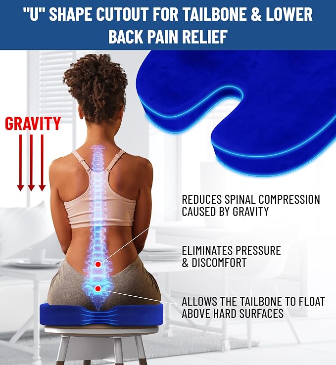 Everlasting Comfort Doctor Recommended Memory Foam Seat Cushion - Image 3
