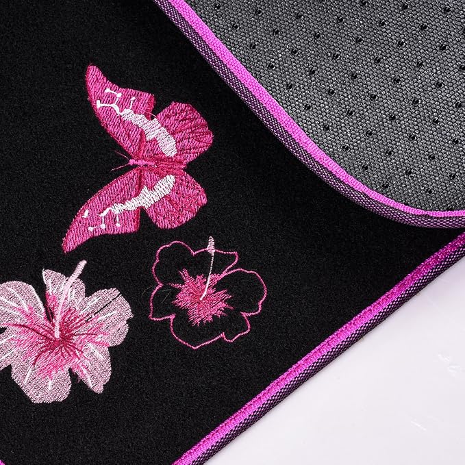 CAR PASS Embroidery Butterfly and Flower Car Floor Mats, - Image 8