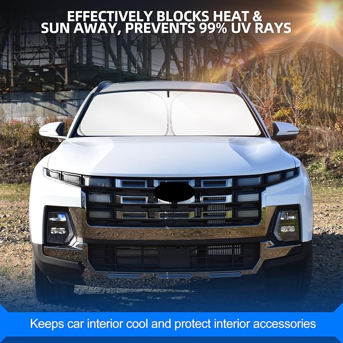 Windshield Sun Shade for H-yund-ai Santa Cruz 2022-2025 Foldable Sunshade - Image 7