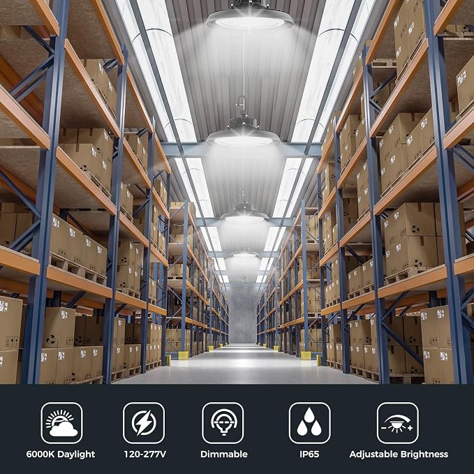 High Bay Lights LED UFO Light 240W LED Shop Lights 6000K IP65 Commercial Bay - Image 3
