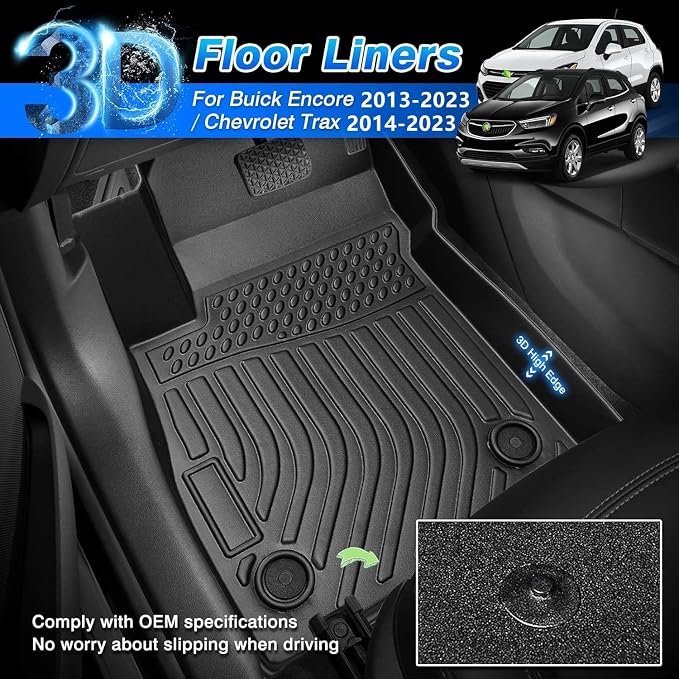 Cartist Custom Fit for Floor Mats 2014-2023 Chevrolet Chevy Trax / 2013-2023 - Image 2
