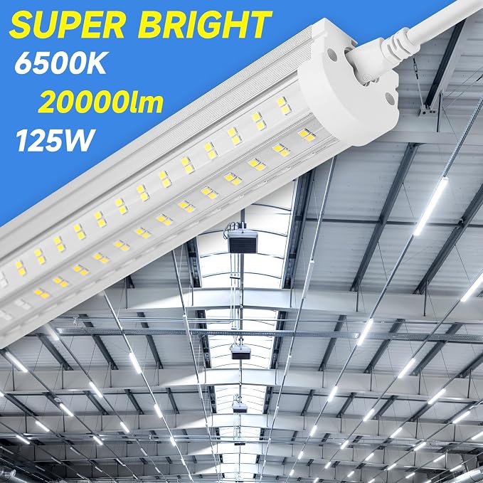 8FT U Shape 125W Integrated Tube Bright LED Light, 6500K Clear White, 20000LM - Image 2
