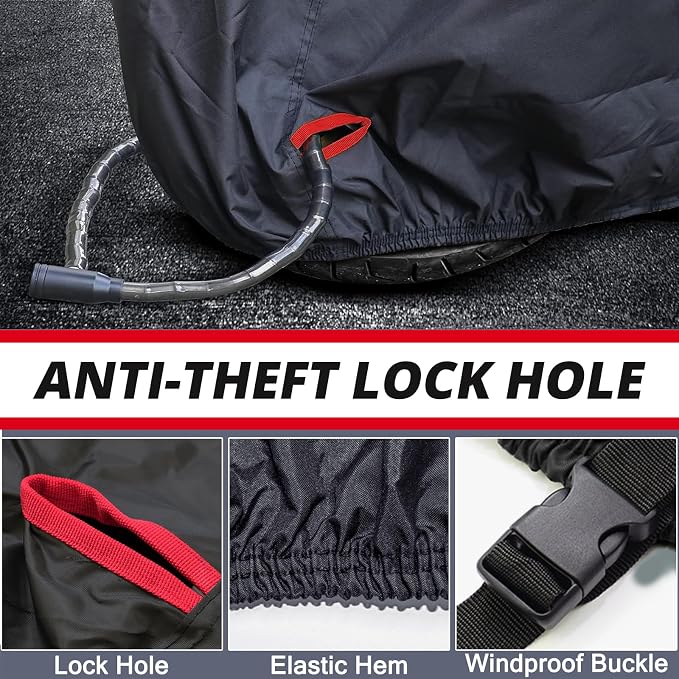 Motorcycle Cover, Waterproof Zipper Outdoor Cover - Image 3