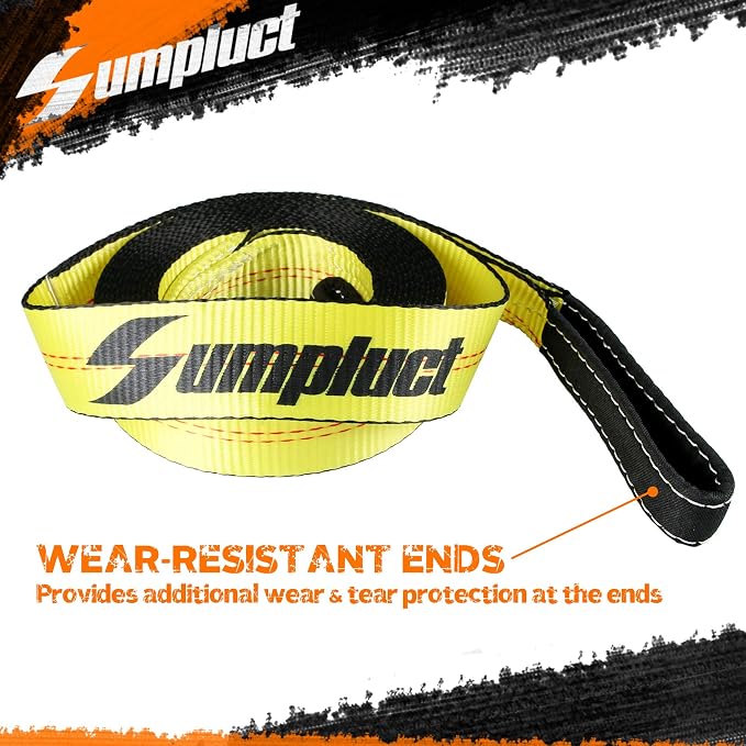Recovery Tow Strap 2in X 20ft Heavy Duty 20, 000 lbs Break Strength, Use - Image 2