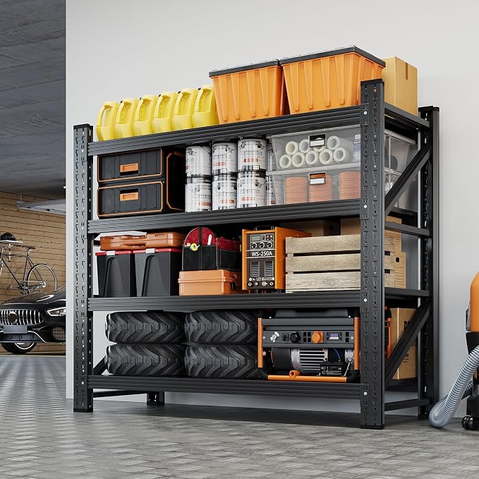 Yizosh 48" W Metal Garage Storage Shelves, Heavy Duty Adjustable Steel - Image 6