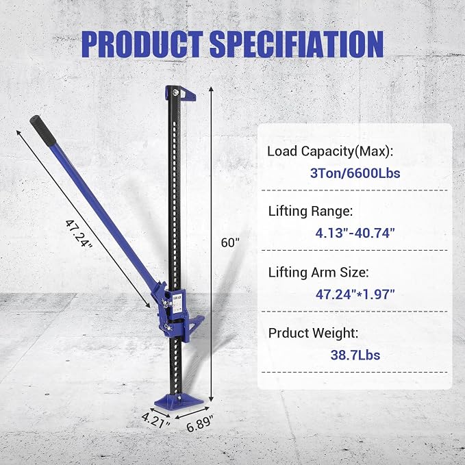 Multi-Functional Lift Jack, Farm Jack Heavy Duty Off Road, - Image 3