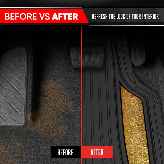 Motor Trend ChromeTech Car Floor Mats Full Set - Image 7