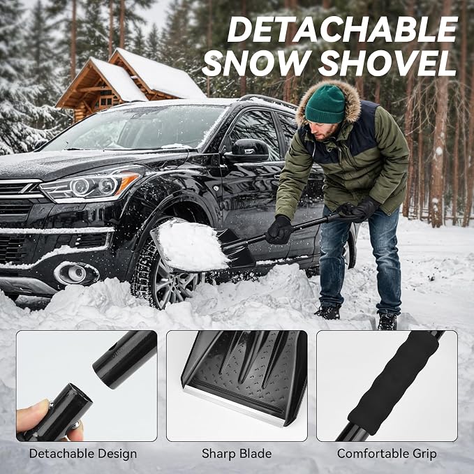 Car Emergency Kit with Portable Air Compressor, Winter Car Safety Roadside - Image 4