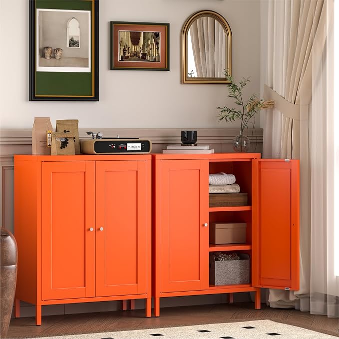 Metal Bathroom Storage Cabinet, Bathroom Floor Storage Cabinet - Image 4