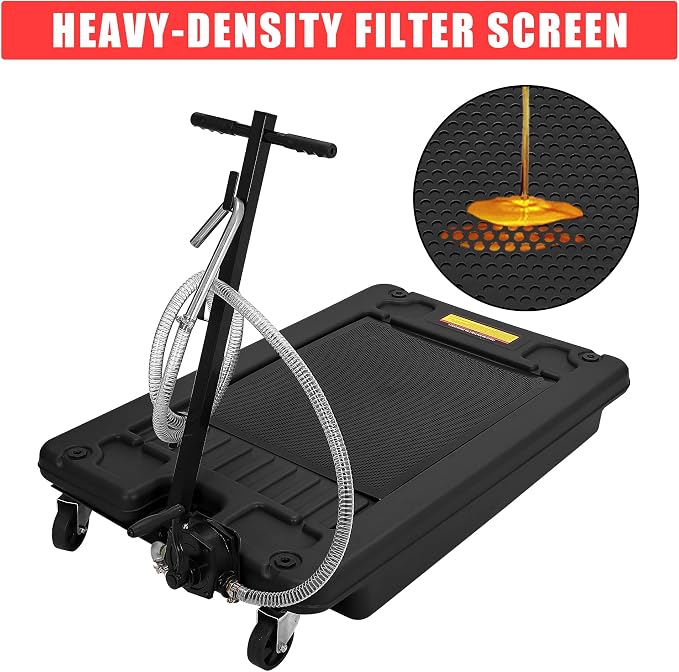 ‌17 Gal Low Profile Oil Drain Pan, Heavy Duty Mobile Oil Changing Pan - Image 8