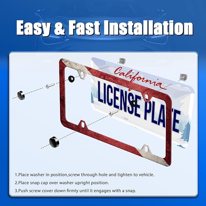 Vintage Dive Down Flag License Plate Diving Flag License Plate Stainless Steel - Image 3