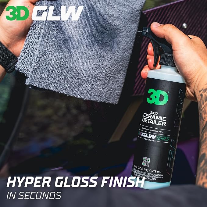 3D Ceramic Detailer, GLW Series | Hyper Gloss Finish | SiO2 Peak Hydrophobic - Image 3