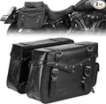 KEMIMOTO Motorcycle Saddlebags Heavy Duty 30L PU Leather Luggage Throw Over by kemimoto