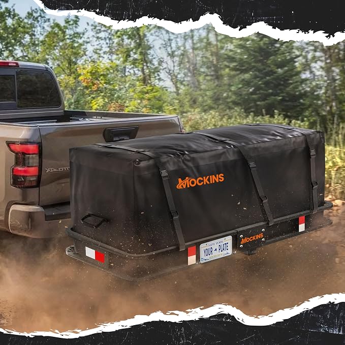 Mockins 60"x20"x6" Heavy Duty Trailer Hitch Cargo Carrier w/License Plate - Image 6