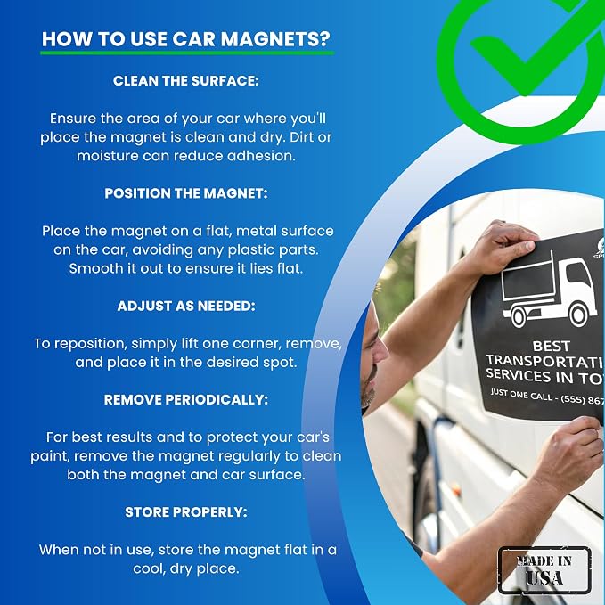 2 Pack Large Custom Car Magnets - Image 6