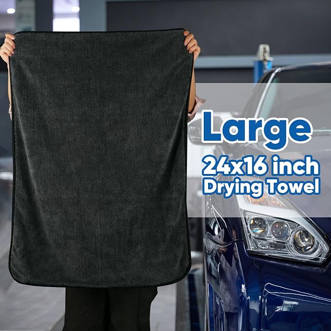 HOMEXCEL Car Drying Towel, 1200GSM Ultra Absorbent Car Cleaning Cloth, - Image 2