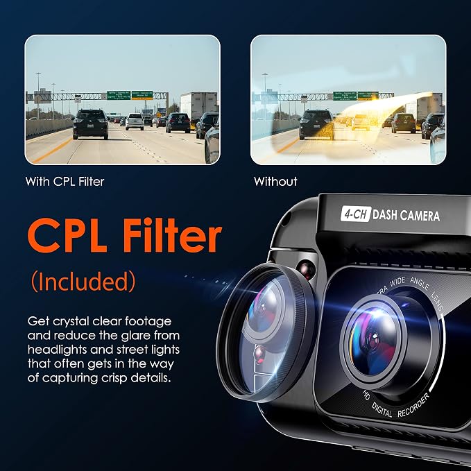 R4-4 Channel Dash Cam W/All Around 1080p Resolution, IR Night Vision, Parking - Image 5